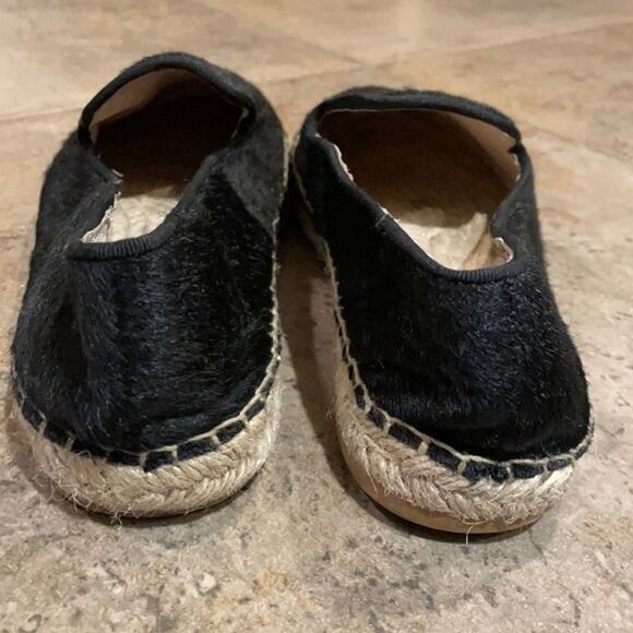 Steven by Steve Madden Lanii Black Calf Hair Espadrilles Shoes Womens Size 8.5 - Picture 7 of 12